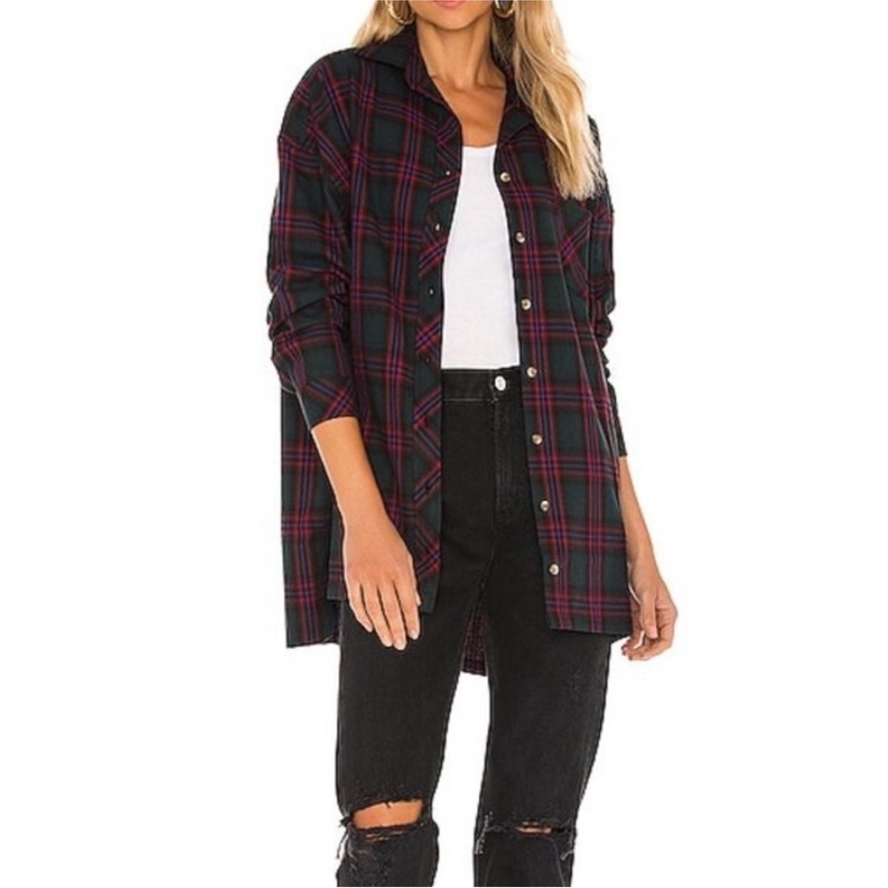 Lovers + friends flannel shirt jacket